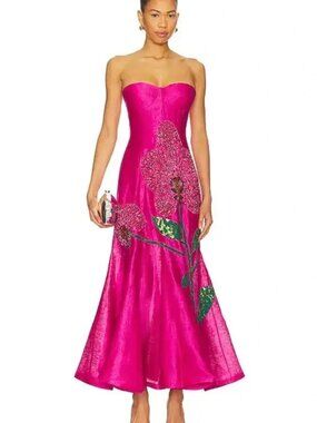 LA FUORI Orchid Embroidered Gown XS NWT